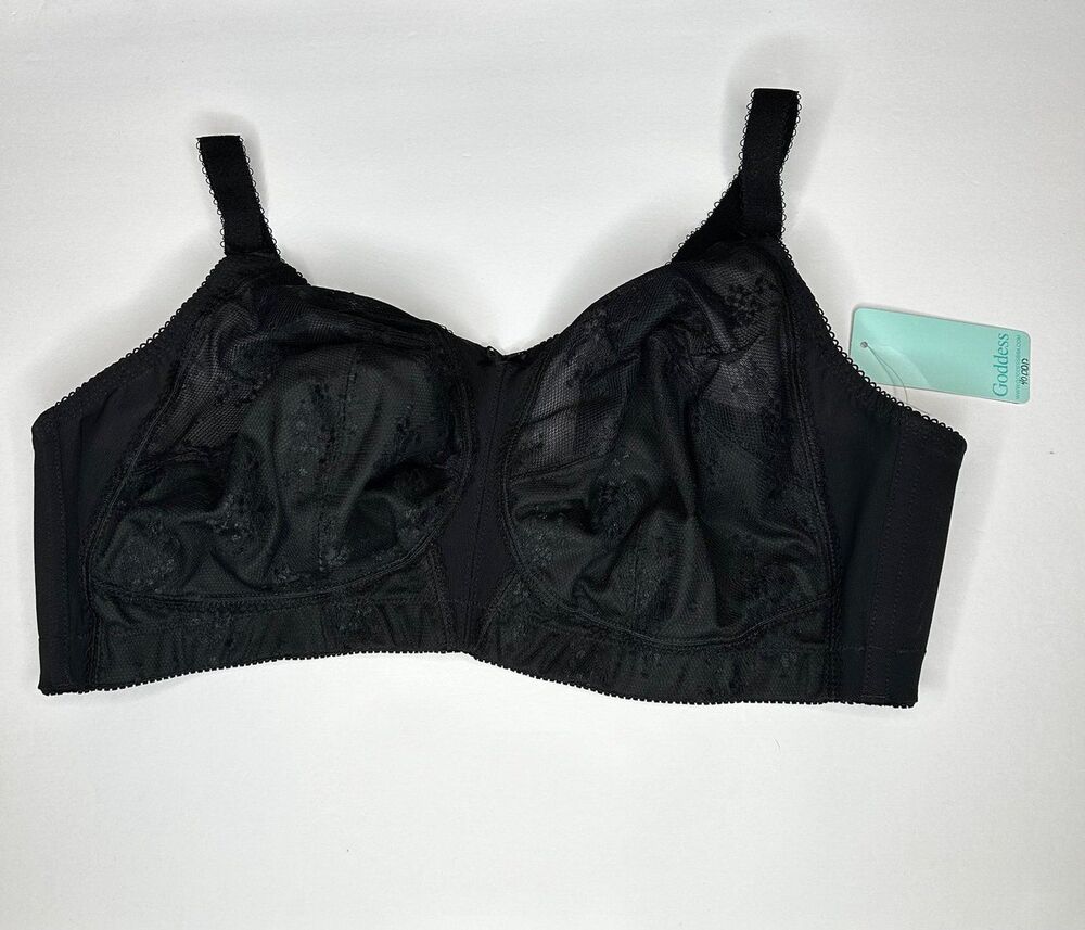 New Goddess Black unlined wire free bra 40DDD 40F